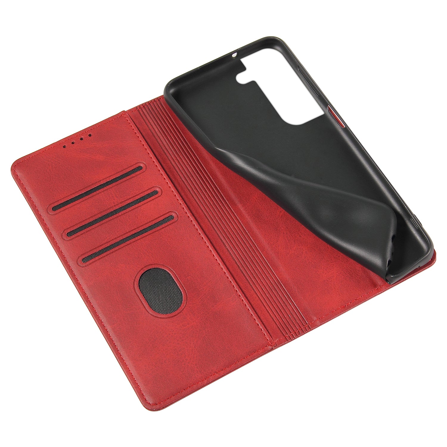 Phone Case For Samsung Galaxy S23 Leather Calf Texture Magnetic Closure Anti-shock Phone Cover with Stand Wallet Phone Case For Samsung Galaxy S23 Leather Calf Texture Magnetic Closure Anti-shock Phone Cover with Stand Wallet
